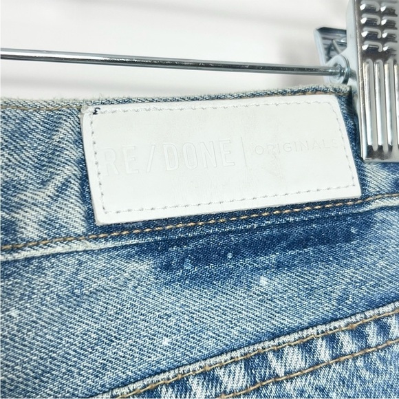 NWT RE/DONE 90s High Rise Acid Wash Denim Relaxed Fit Straight Leg Jeans 28 - Picture 9 of 9